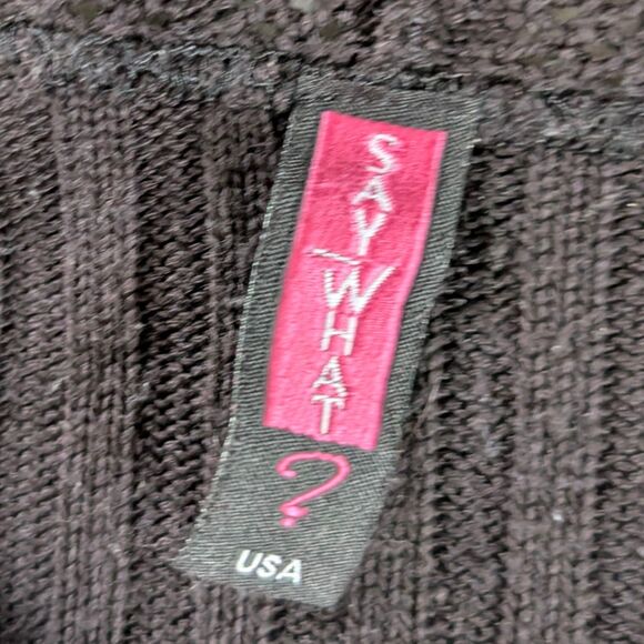 Vintage Knit Hoodie Sweater Women's Small/Medium Black - Picture 4 of 7